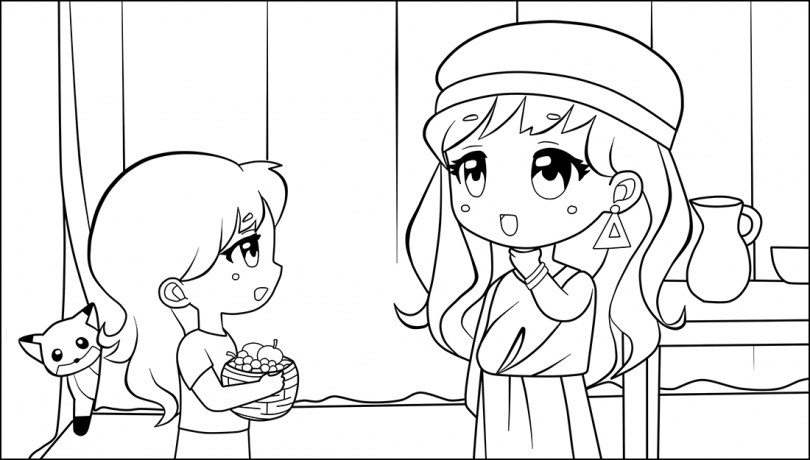 naaman and the servant girl coloring pages - photo #28