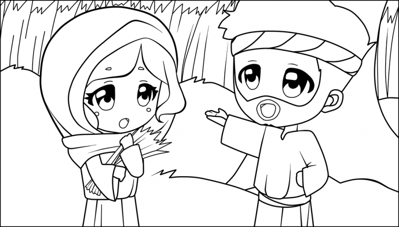 naamans servant girl coloring pages - photo #29