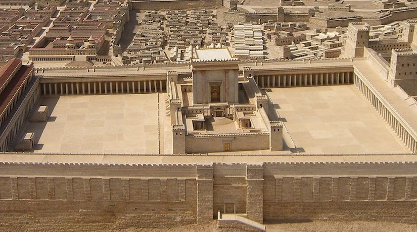 The only story in the Bible of Jesus childhood is the time He stayed behind at the temple (temple model photo by David Treybig).